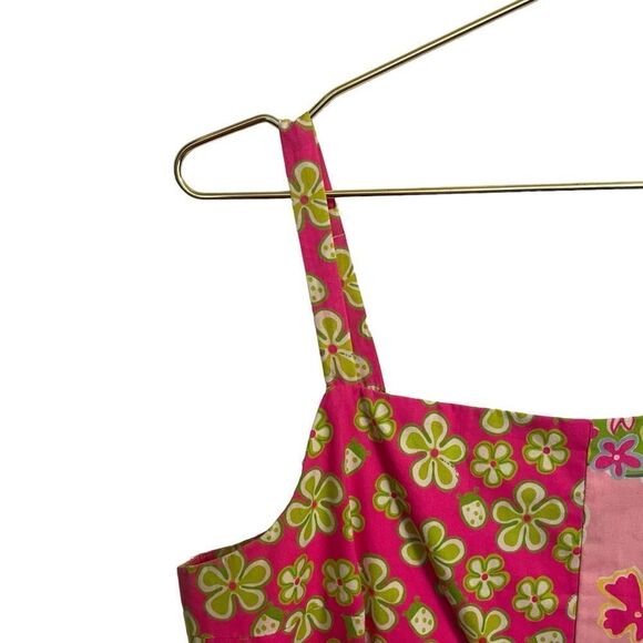 Vintage Lilly Pulitzer White Label Gidget Square Neck Mini Dress Pink Sands 8 - Picture 3 of 7